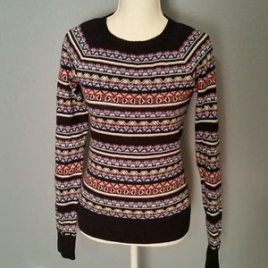 Merona Winter Pattern Navy Sweater-Size XS